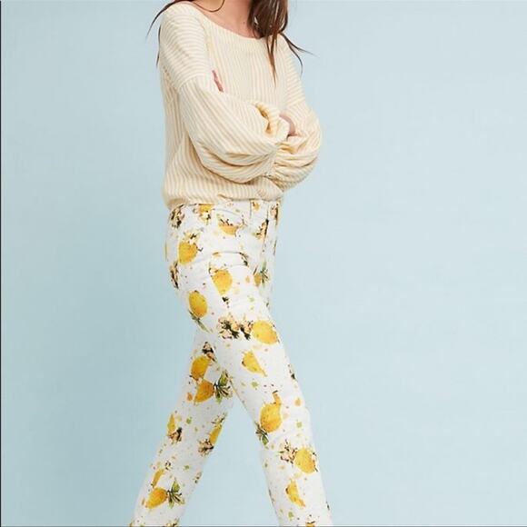 Anthropologie Pilcro Lemon High-Rise Cropped Bootcut Jean Size 26 - Picture 12 of 12